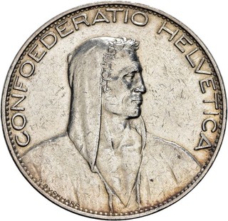 Svizzera 5 franchi 1926 B Berna