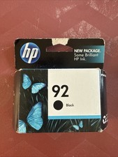 HP 92 BLACK Genuine Original Ink Cartridge C9362WN New Sealed