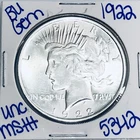 1922 BU UNCIRCULATED SILVER PEACE DOLLAR AUTHENTIC U.S. MINT FREE SHIPPING 5342