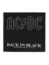 AC/DC back in black embroidered patch