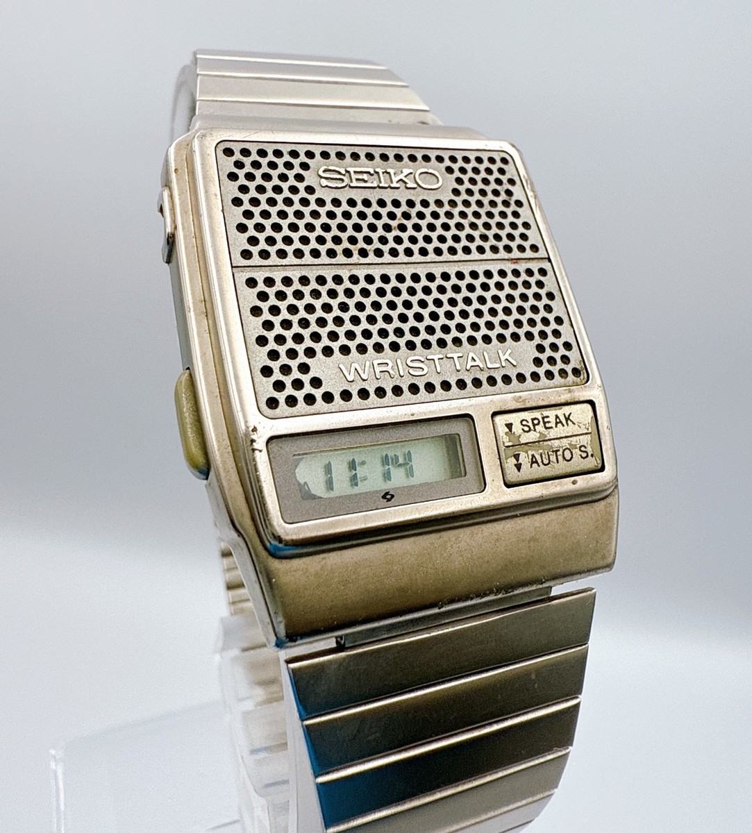 Seiko A964-4A0A WRISTTALK Digital Alarm Men's Watch Vintage Japan