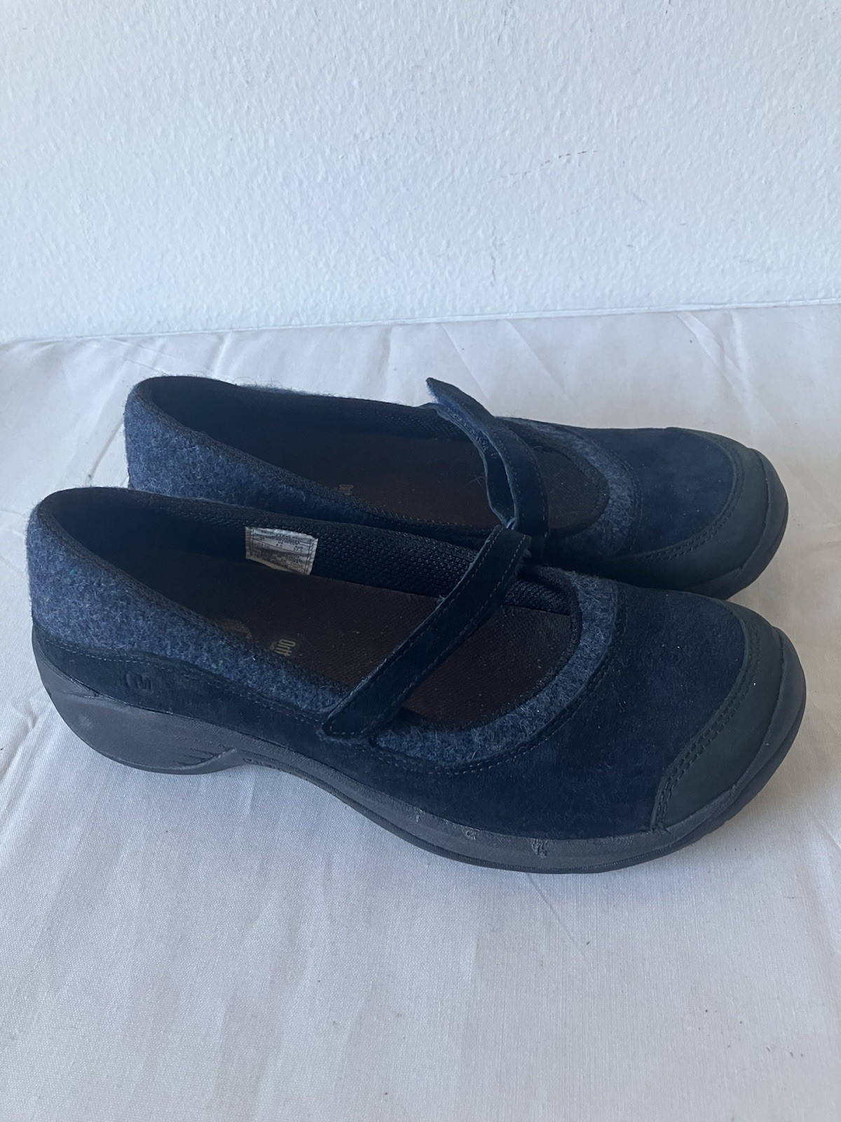 Scarpe MERRELL donna blu navy Encore Emme Ortholite Mary Jane taglia 7 usate in ottime condizioni