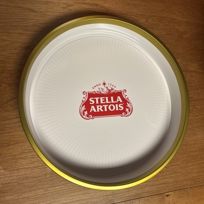 Stella Artois Metal Beer Round Advertising Serving Tray 14 Inches New In Plastic