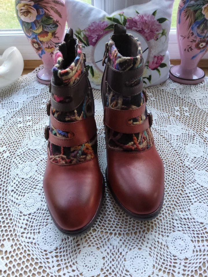 Botines Spring Step L'Artiste Redding de cuero rojo talla 39 o A 8-9 en EE. UU. Foto 3 de 4