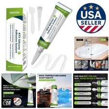 All-Purpose RTV Silicone Adhesive Caulk - Fast Curing Clear, 3.4 Fl. Oz