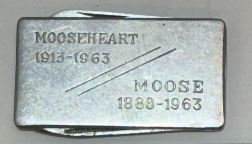 Vintage 1963 Mooseheart Moose Stainless Pocket Knife Japan 2 Inch Money Clip Tool-image
