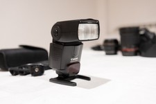 CANON FLASH 430EX II Speedlite + Cavo MEIKE Shoe Cord COME NUOVO