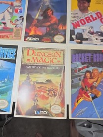 Lot Of 17 NES Vintage Vid Pro Cards Hydlide Iron Sword Dragon Spirit Gauntlet