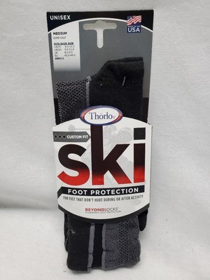 Thorlos Thin Cushion eXtreme Snow SkI Sock Frosted Raven Black Medium