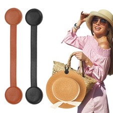 2pcs Hat Clip for Travel on Bags, Magnetic Hat Holder Hands, Black/Brown