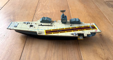 Vintage Tin Plate Marx Aircraft Carrier 1960s Battery Operated 51cm