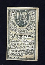 c1880's Victorian Trade, Card Great Atlantic Tea Co. A&P Premium Check, Ephemera
