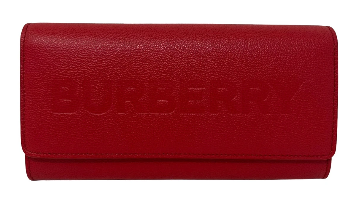 Burberry Porter Red Leather Flap Continental Long Wallet 80528311 $680