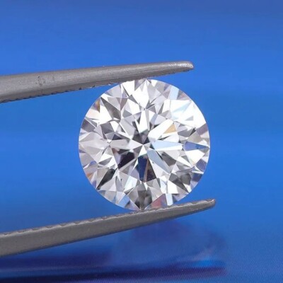 Lab Grown Diamond GGA Certified 6 Ct Round Cut VVS1 Clarity Grade D Color Gems