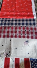 Vnt Sewing Fabric 6 Fat Quarter Premium Cotton Patriotic Valor Stars Flag Anchor