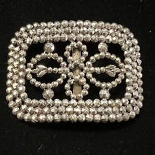 Vintage Antique Single Steel Cut Shoe Buckle Clip Made In France  -594