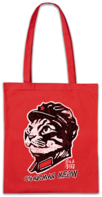 Chairman Meow Stofftasche Einkaufstasche Mao Cat Communist Communism Zedong Fun