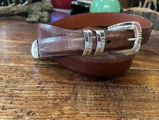 James Reid Ltd Santa Fe Sterling Silver Belt Buckle 1.25-1  Calf 38   