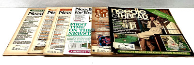 6 Vintage Needle & Thread and Needlecraft for Today 1981 Magazines Craft Hobby