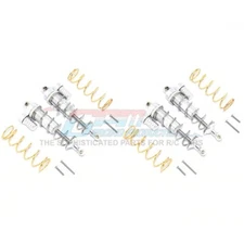 GPM Alum Front & Rear L-Shape Piggy Back Spring Dampers 125mm (4) Silver : Maxx
