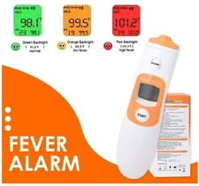 Digital Infrared No Touch Forehead Thermometer 3 Color LCD Display w/ Memory