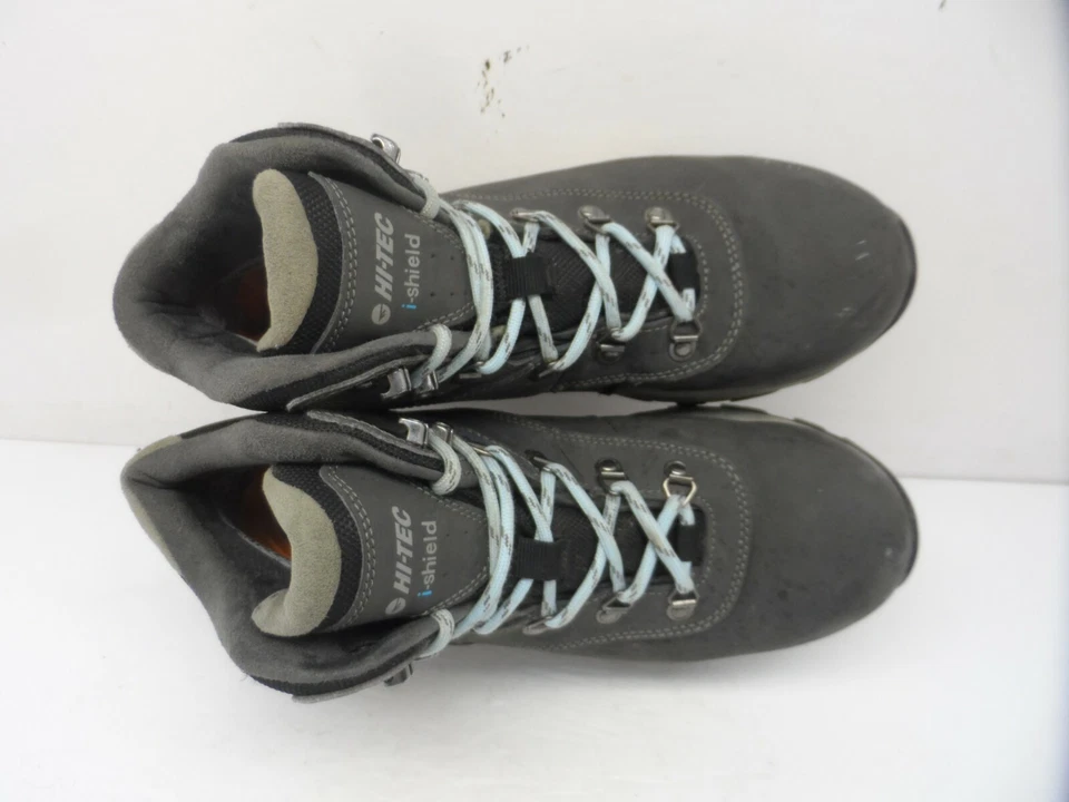 Botas de Senderismo Impermeables HI-TEC Para Mujer Corte Medio Alpyna I Gris/Azul Talla 8M Foto 4 de 4