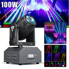 100W Moving Head Stage Light RGBW LED Color Beam DJ Disco Show DMX Spot Light