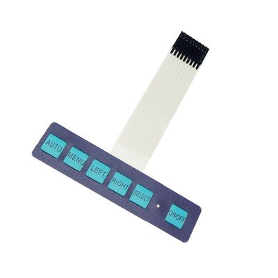 1PCS 1x6 Matrix Array 6 Key Membrane Switch Keypad Keyboard 1*6 Keys with LED CA