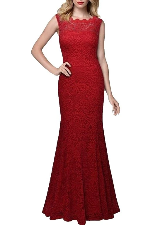 Crochet Floral Maxi Dresses for Women