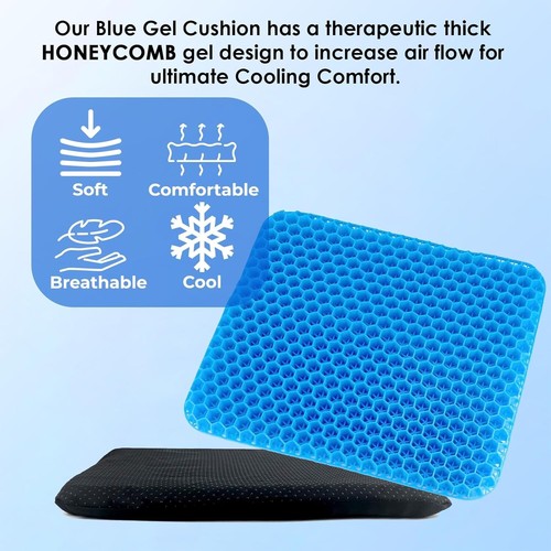 Honeycomb Orthopaedic Gel Seat Cushion Egg Pad For Long Sitting Office Car Chair - Picture 6 of 7