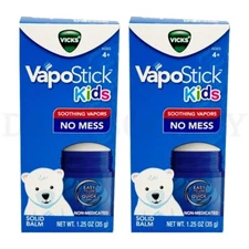 Vicks VapoStick Kids Soothing Vapors Balm 1.25oz Lot of 2