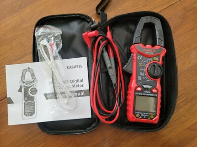 Kaiweets 600A AC/DC Digital Clamp Meter/ Multimeter Kit CAT-III w/Temp & Case 