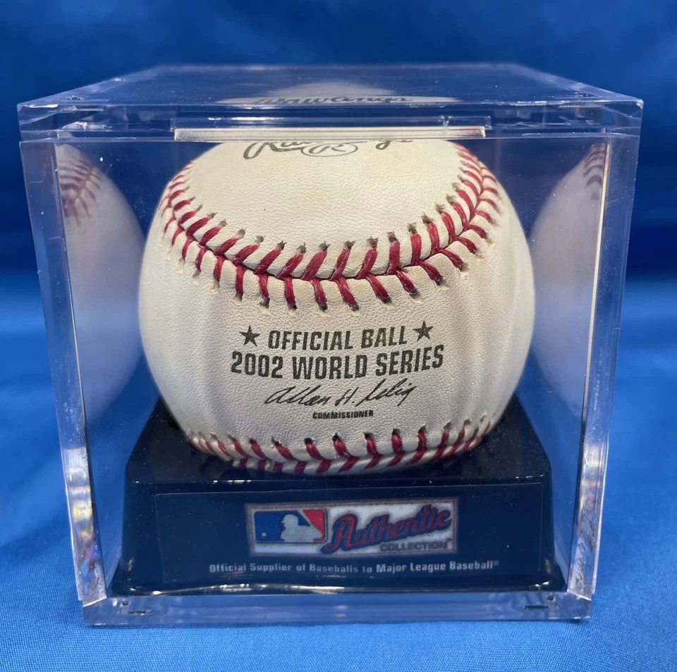 Anaheim Angels Championship 2002 béisbol firmado por Tim Salmon y estuche de plástico Foto 3 de 4