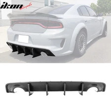 Fits 20-23 Charger Widebody IKON V3 Style Carbon Fiber Print Rear Diffuser 2PCS
