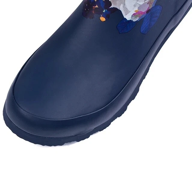 Botas de chuva femininas clássicas joelho médio alto slim fit chuva biqueira redonda sapatos - 7 EUA - Imagem 4 de 4