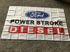 Ford Powerstroke Flag Banner 3x5 Ft Flag Garage Car Show Wall Gift New!