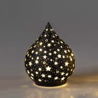 Deko-Licht Tropfen Schwarz-Gold Led-Licht Stern-Dekor formano Weihnachtsdeko
