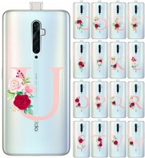 CUSTODIA COVER MORBIDA IN TPU PER OPPO RENO 2Z LETTERE CON FIORI