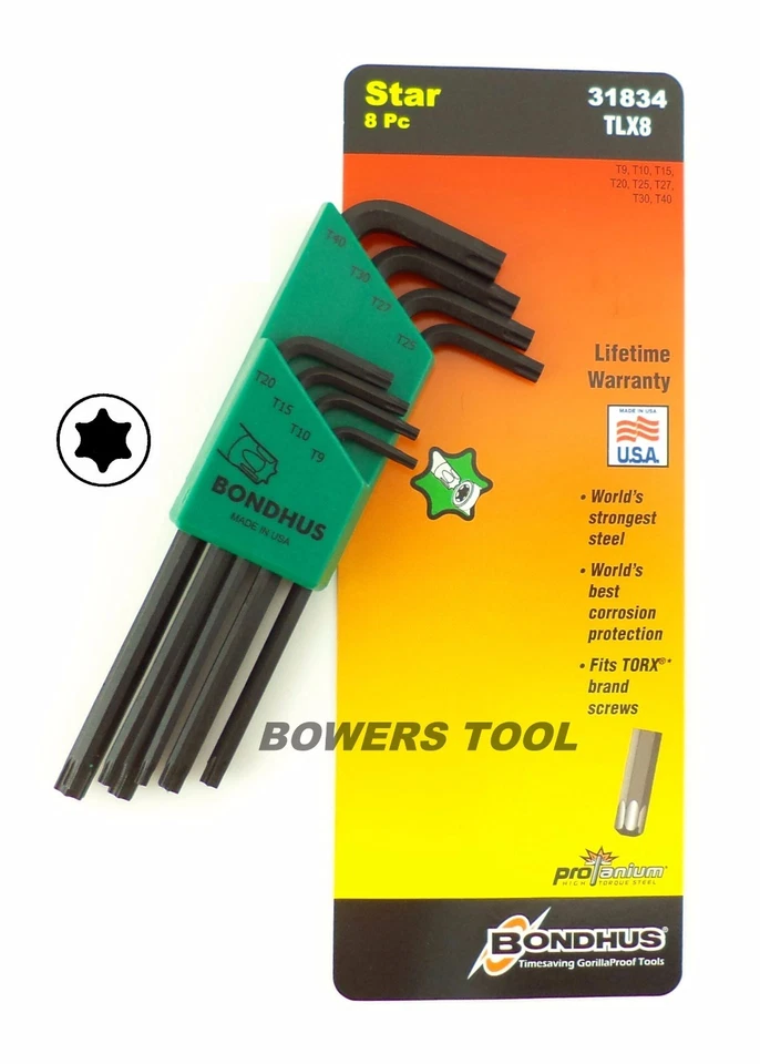 Bondhus 30pc Hex & Torx L Wrench Set Metric SAE Standard Inch USA 22199.31834 - Image 4 of 4