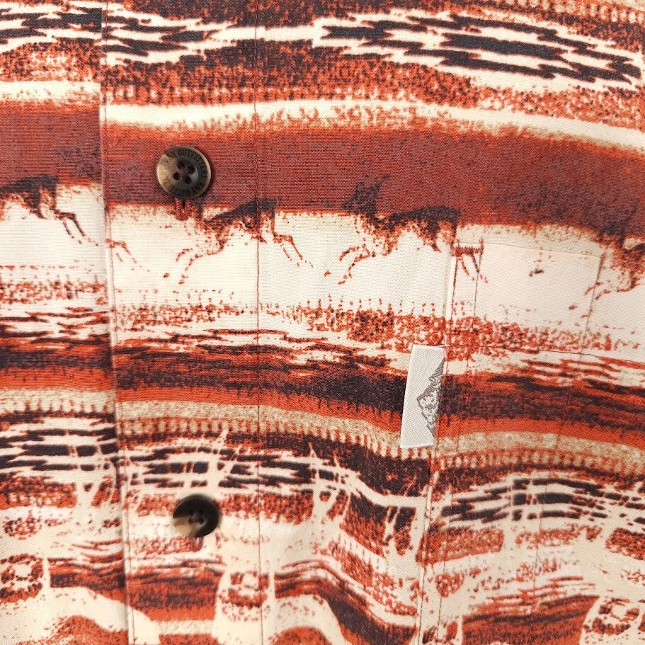 Vintage Hunting Shirt Mens Size XL Brown 90s All Over Print Deer Buck Southwest - Image 3 of 4