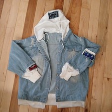 Anime Attack on Titan Denim Jacket Cosplay Hoodie Sweatshirt Hooded Jacket Coat