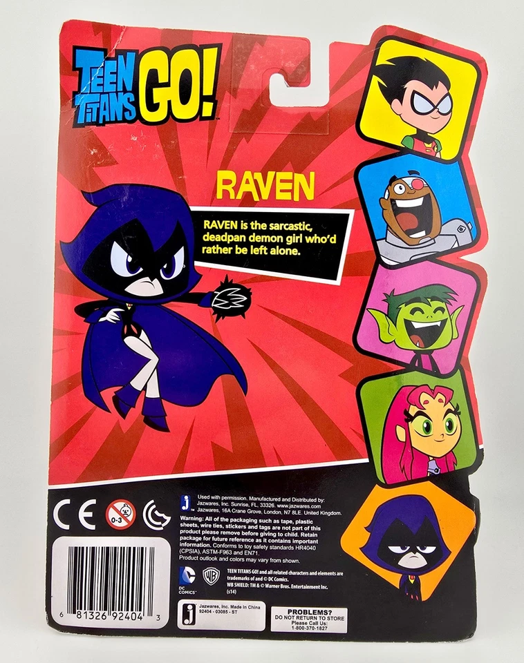 DC Comics Teen Titans Go Raven With Spells Book Action Figure Jazwares 2014 NIB - Image 4 of 4