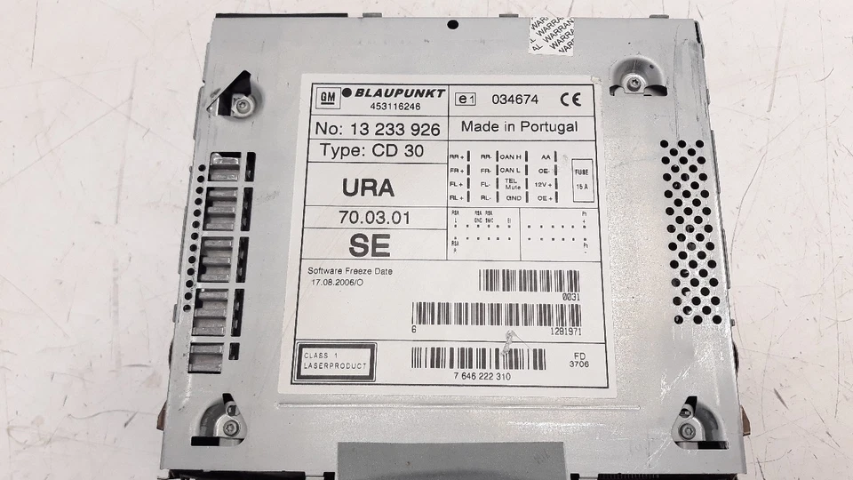 13233926 SISTEMA AUDIO / RADIO CD / 1245085 PARA OPEL MERIVA 1.6 16V - Imagen 2 de 4