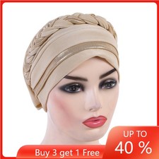 African Women Braid Cap Muslim Hijab Chemo Beanies Turban Head Wrap Hat Headtie