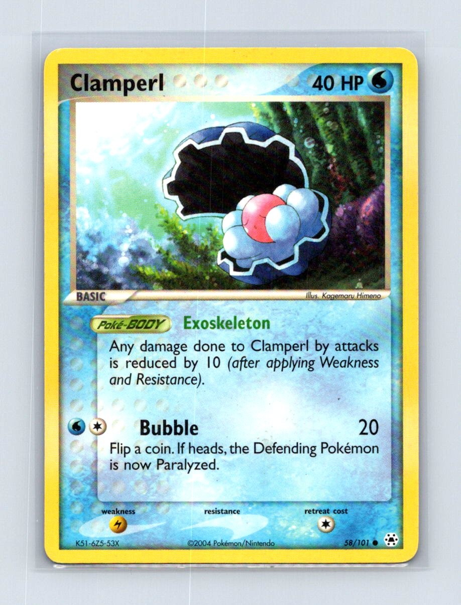 Clamperl 58/101 Common Hidden Legends Pokemon Lightly Played