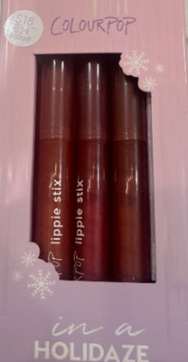 COLOURPOP -IN A HOLIDAZE  Lippie Stix Trio. Gift Set New
