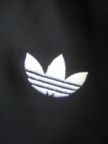 Jupe Adidas style trapeze Noire et blanche trefoil polyester Vintage Femme - 42 - Picture 5 of 10