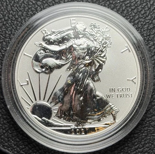 2021 Reverse Proof 1 oz American Silver Eagle - Type 1 In Capsule -No Box or COA