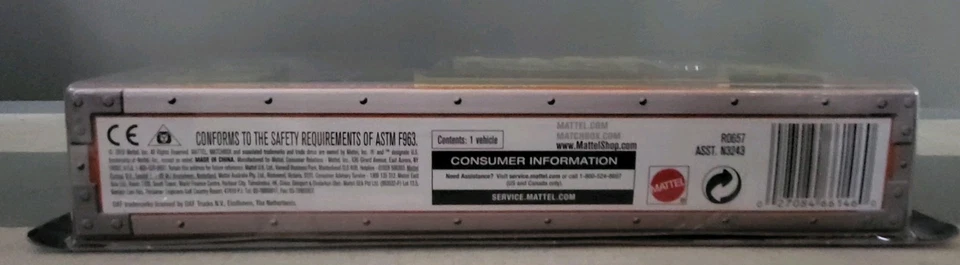 Matchbox DAF XF 105 XF105 Truck Lowboy Trailer Super Convoys Rare Yellow C222 - Image 2 of 3