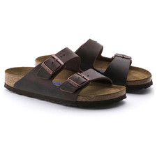 New Birkenstock Arizona Oiled Leather Habana Soft Footbed Sandals Unisex Shoes